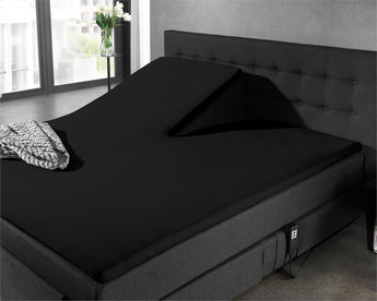 Splittopper Jersey Hoeslaken Zwart - Dromen & Wonen