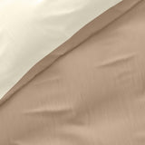 Zensation Twee Kleuren Creme/Taupe Dekbedovertrek - Dromen & Wonen