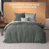 Zensation Twee Kleuren Grijs/Antraciet Dekbedovertrek - Dromen & Wonen