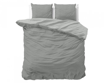 Zensation Twee Kleuren Grijs/Antraciet Dekbedovertrek - Dromen & Wonen