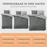 Zensation Twee Kleuren Grijs/Antraciet Dekbedovertrek - Dromen & Wonen