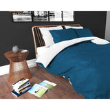 Zensation Twee Kleuren Navy/Wit Dekbedovertrek - Dromen & Wonen