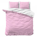 Zensation Twee Kleuren Roze/Wit Dekbedovertrek - Dromen & Wonen