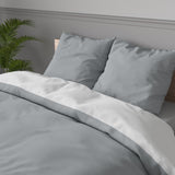 Zensation Twee Kleuren Wit/Grijs Dekbedovertrek - Dromen & Wonen