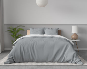 Zensation Twee Kleuren Wit/Grijs Dekbedovertrek - Dromen & Wonen