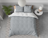 Zensation Twee Kleuren Wit/Grijs Dekbedovertrek - Dromen & Wonen